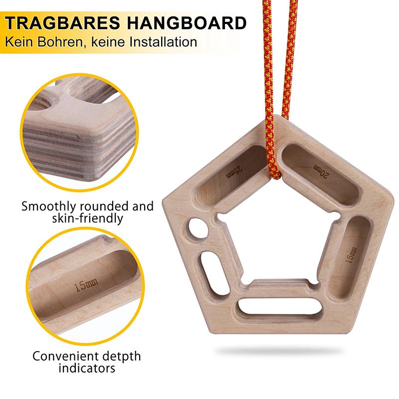 1Pair Finger Strengthen Climbing Board Pull-Ups Weight Hang Trainer Portable Tool Grip Forearm Strengthener Exercise