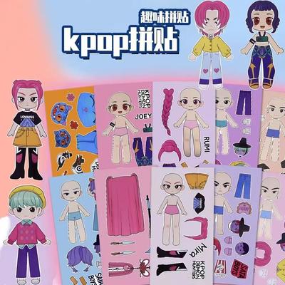 5/10 Stück KPop Dämonenjäger Cartoon DIY Aufkleber Großpackung Anime Doodle Abziehbilder für Gepäck Wasserflaschen