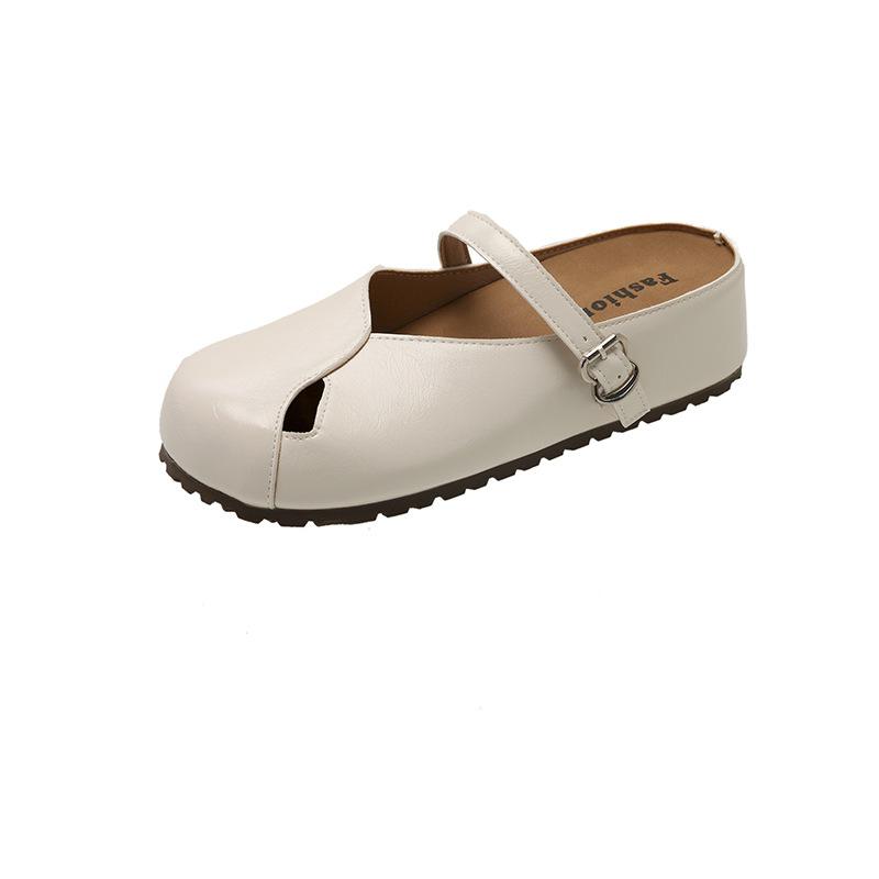 

Mary Jane shoes women s 2025 new autumn round head retro light mouth thick heel with casual soft-soled beanie slippers 35