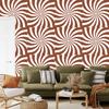 Hippie Background Wallpaper Orange and White for Living Room and Bedroom 50x1000