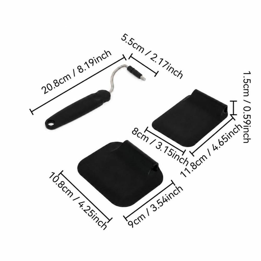 Black Blue Egg Flipper Turner Swappable Head Non Stick Turner Angled Spatula  Home Cooking