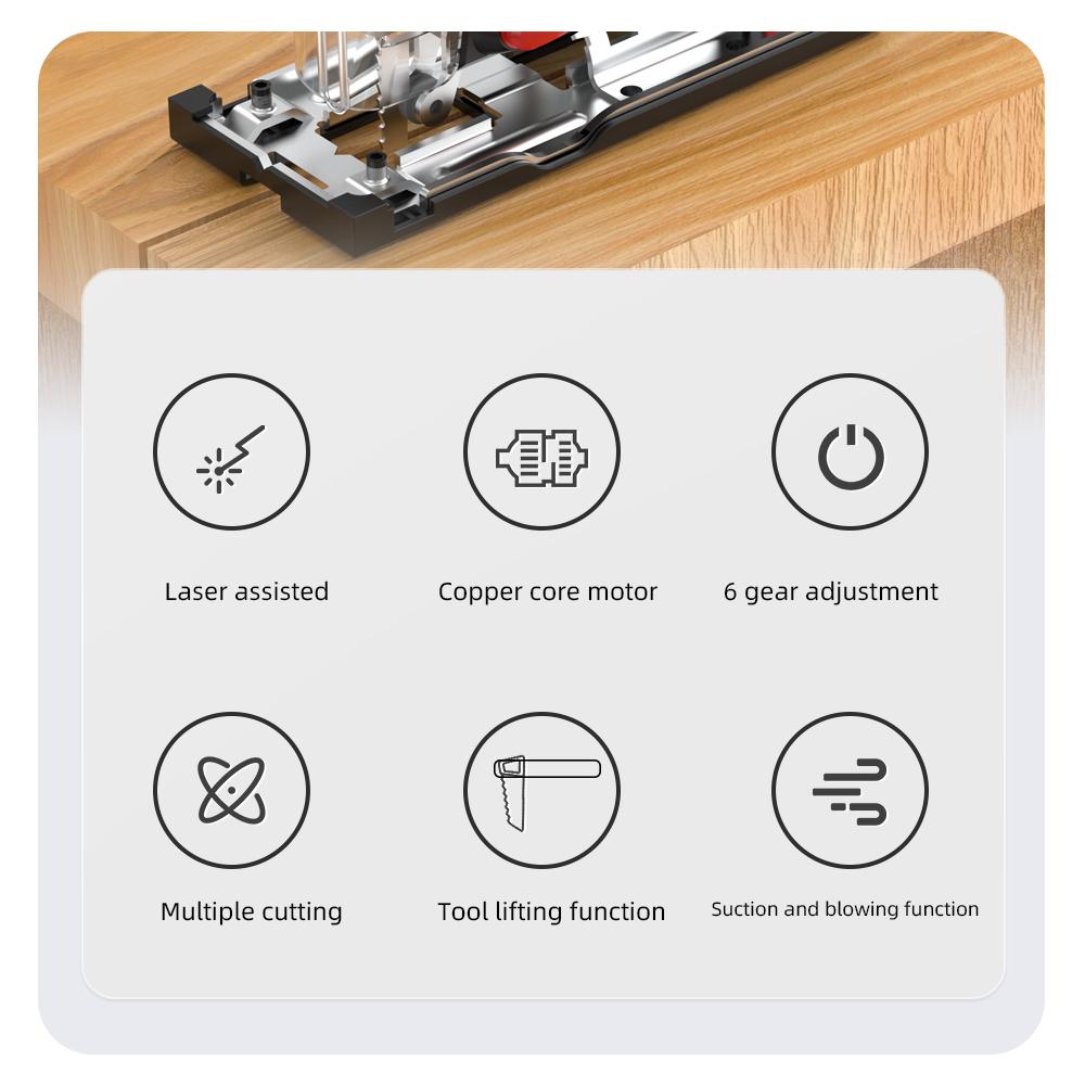 NANWEI 12 V /Jig Saw /Mini /6-speed setting /1500-2800 rpm /Charging interface Tpye-C