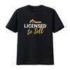 Licensed To Sell Realtor Funny Real Estate Agent T Shirt for Men and Women Vintage Washed Stylish Designer Clothes Fashion