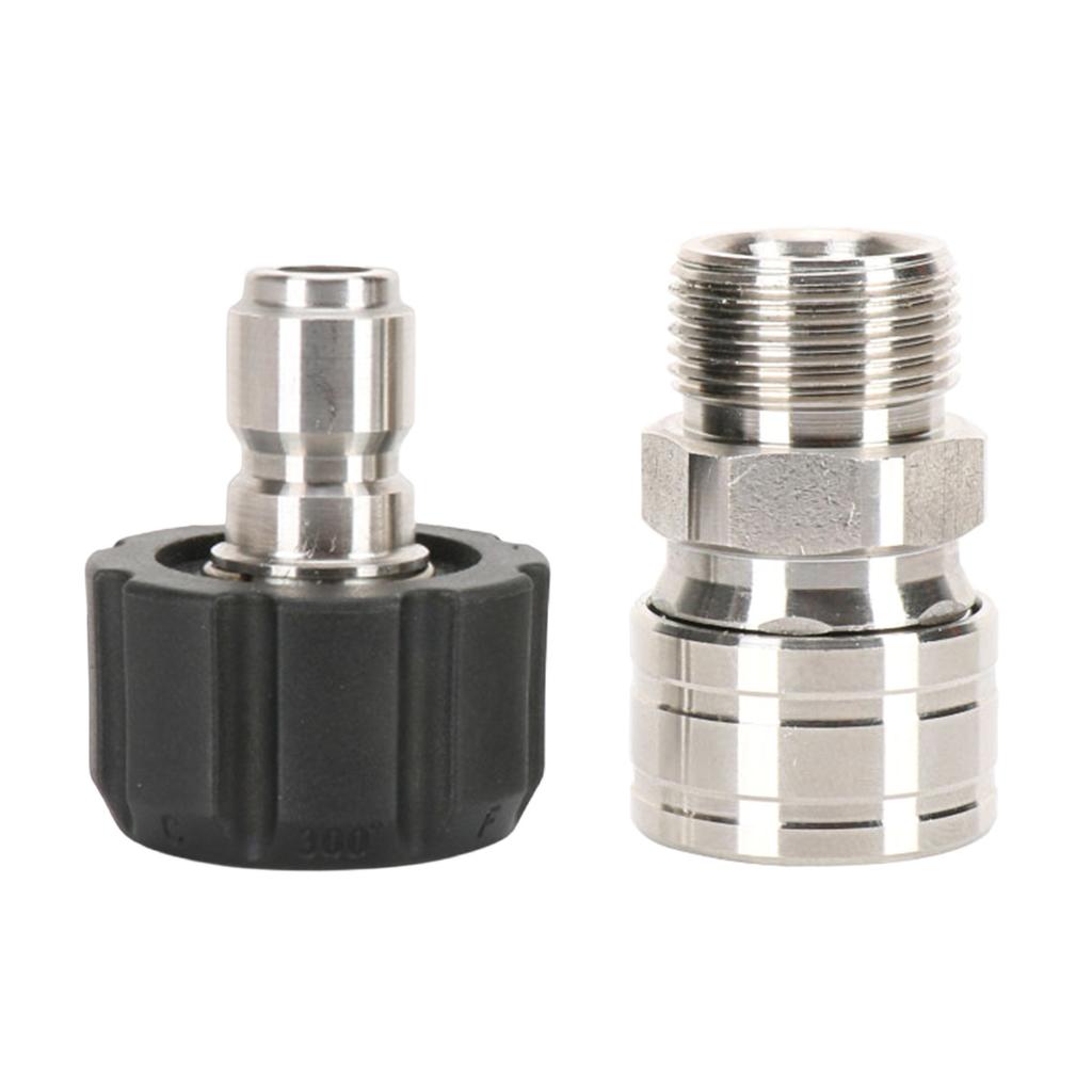 Pressure Washer Connector Quick Coupling for Water Hoses Quick Adapter Set for Pressure Washer M22 3/8inch Quick Connect