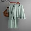 BITCED Fashion Set Women's Autumn and Winter Loose Casual Sweater Pullover Two-piece Set