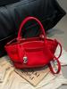 Lychee Pattern Large Capacity Luxury Handbag - Women's Fashion Commuter Bag