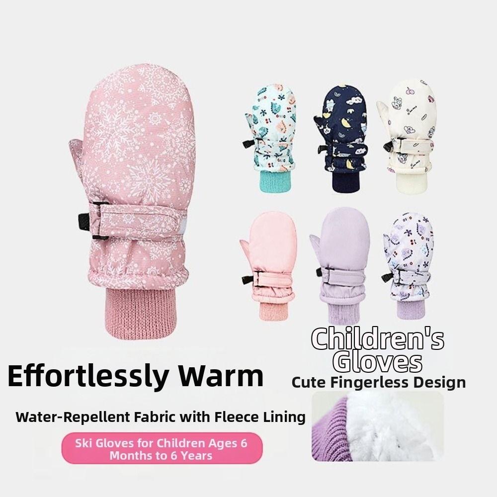 Thickened Kids Winter Gloves Waterproof Warm Mittens Stylish Children Ski Gloves  Boys & Girls
