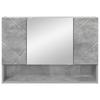 Mirror Cabinet with Door Concrete Grey 80 x 17 x 55 cm Engineered Wood