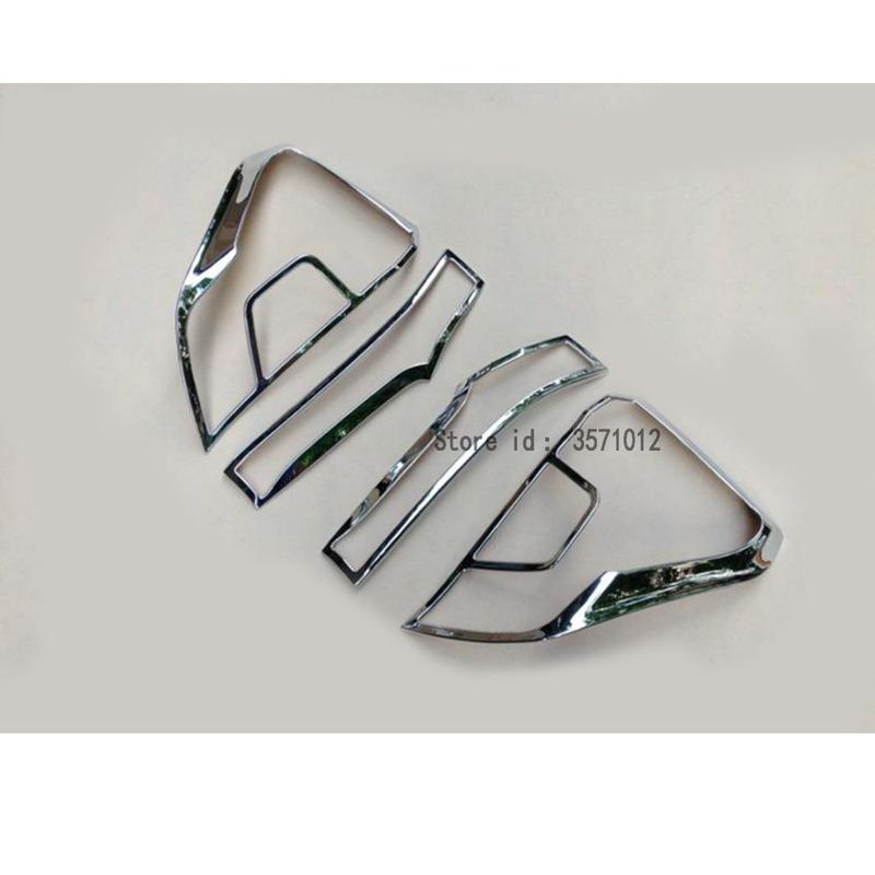 For Honda Fit Jazz 2014 2015 2016 2017 Car Rear Back Light Lamp Hood Molding Frame Stick Styling Abs Chrome Cover Trim Hoods
