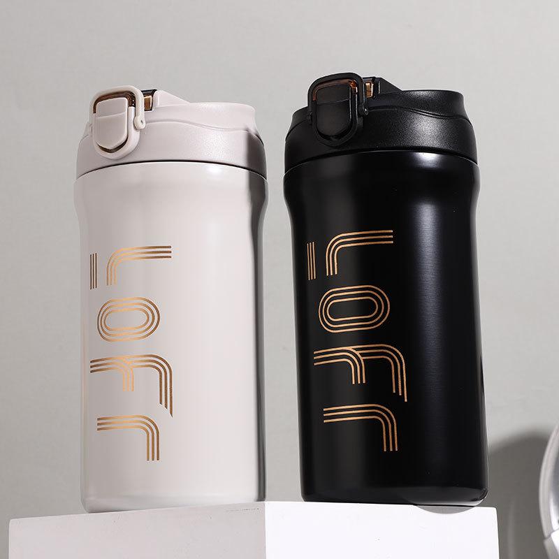 High Value Coffee Cup 316 Stainless Steel Double Drink Thermos Cup Male And Female Students Advertising Gifts Accompanying Water Cup