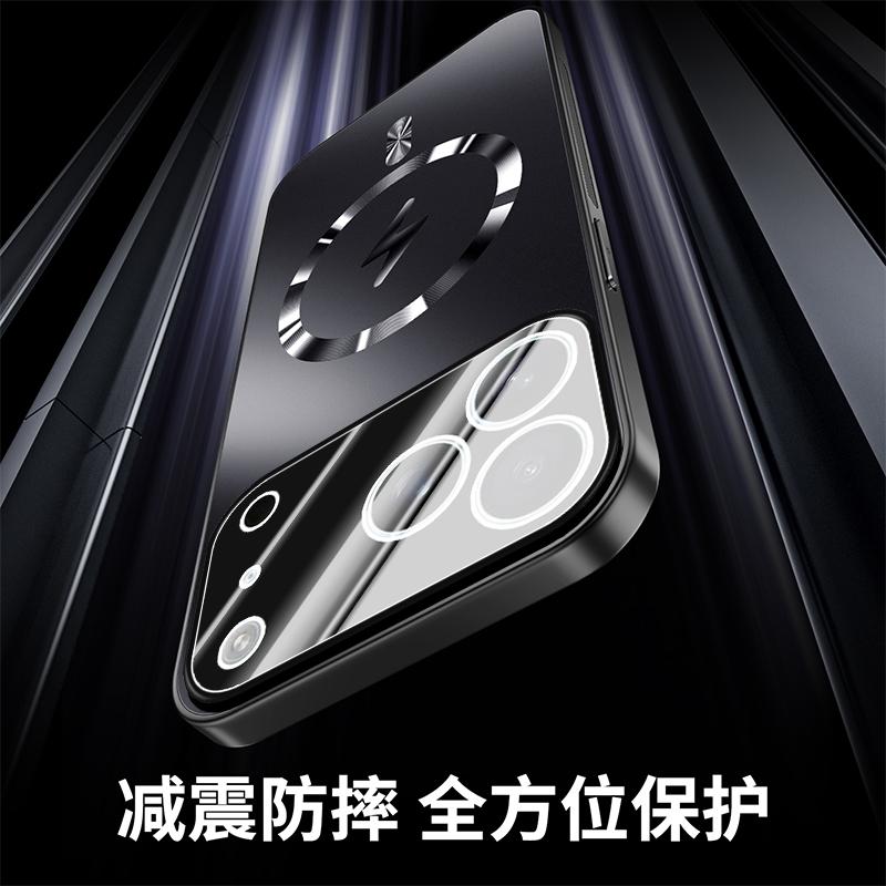 Für Magsafe Kabelloses Laden Matte Frosted Rückseite Hülle für Iphone 17 Pro Max Air Case Magnetischer Kameraobjektiv Filmschutz