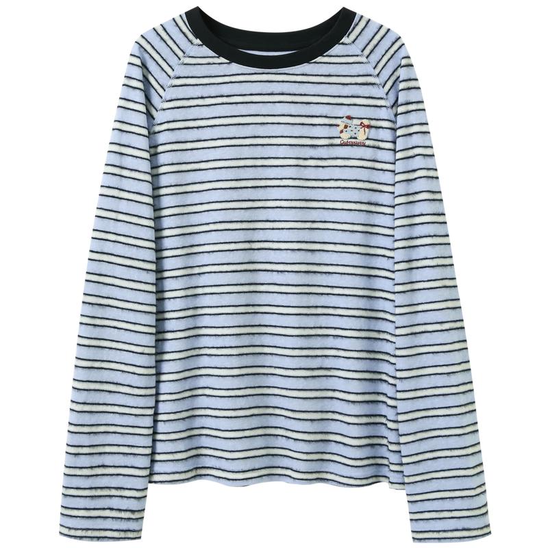 SanCai Women s Striped Long Sleeve T-Shirt S