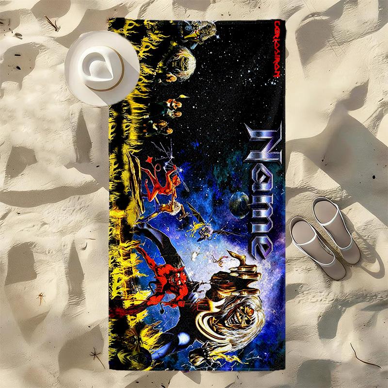 Custom Name Space Warriors Stylish Printed Beach Towel,a Quick-drying, Absorbent Mat Suitable for the Beach, Pool, Gym, and Travel Fans Gift