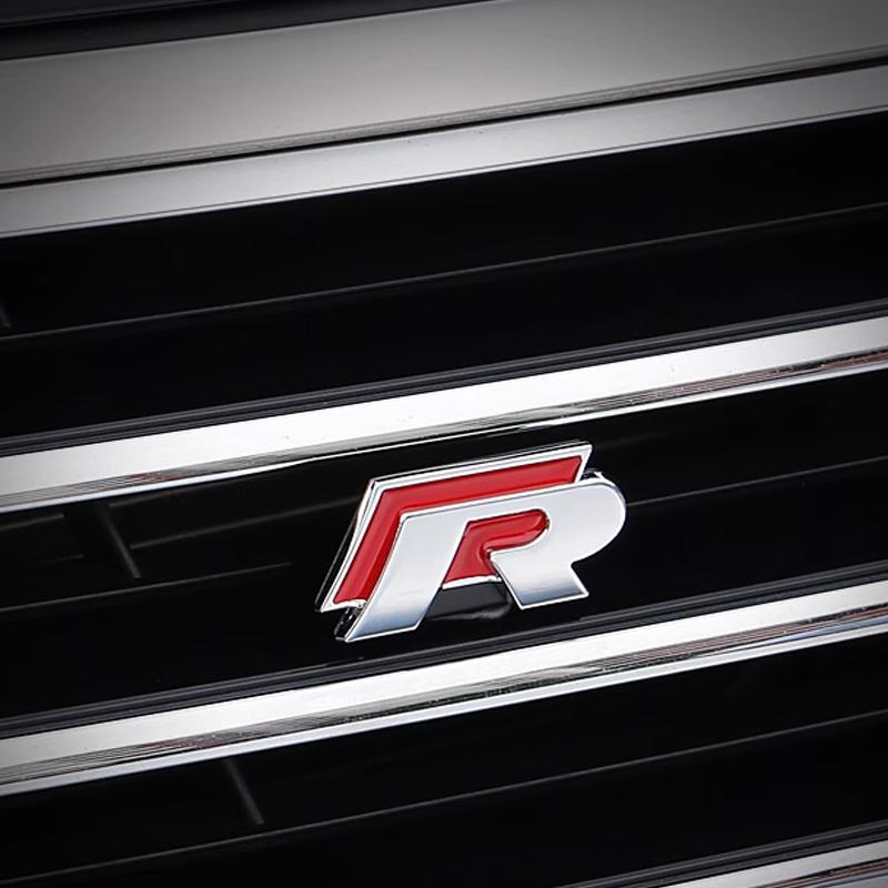 2026 Hot For VOLKSWAGEN VW 3D Metal R Grille Badge Rear Tail Trunk Emblem Decal Stickers For Volkswagen VW Polo Passat Golf Jett