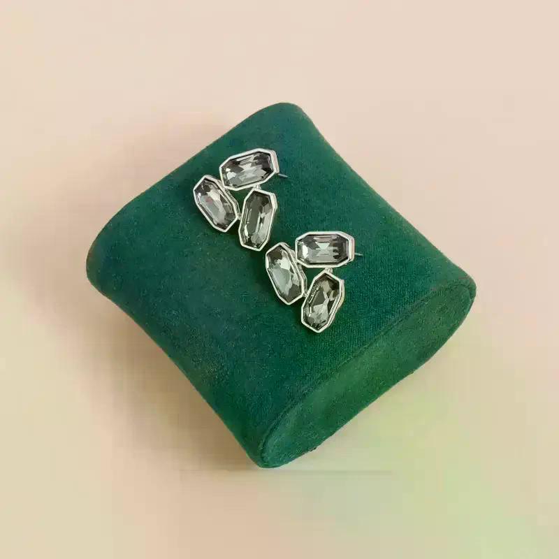 Minimalist Acrylic Rhinestone Earrings For Women Korean Fashion Geometry Ear Studs Party Jewelry Accessories