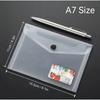 A7 Size Clear Plastic Document Envelope Folder File Bag Snap Button Closure School Office Stationery Pouches