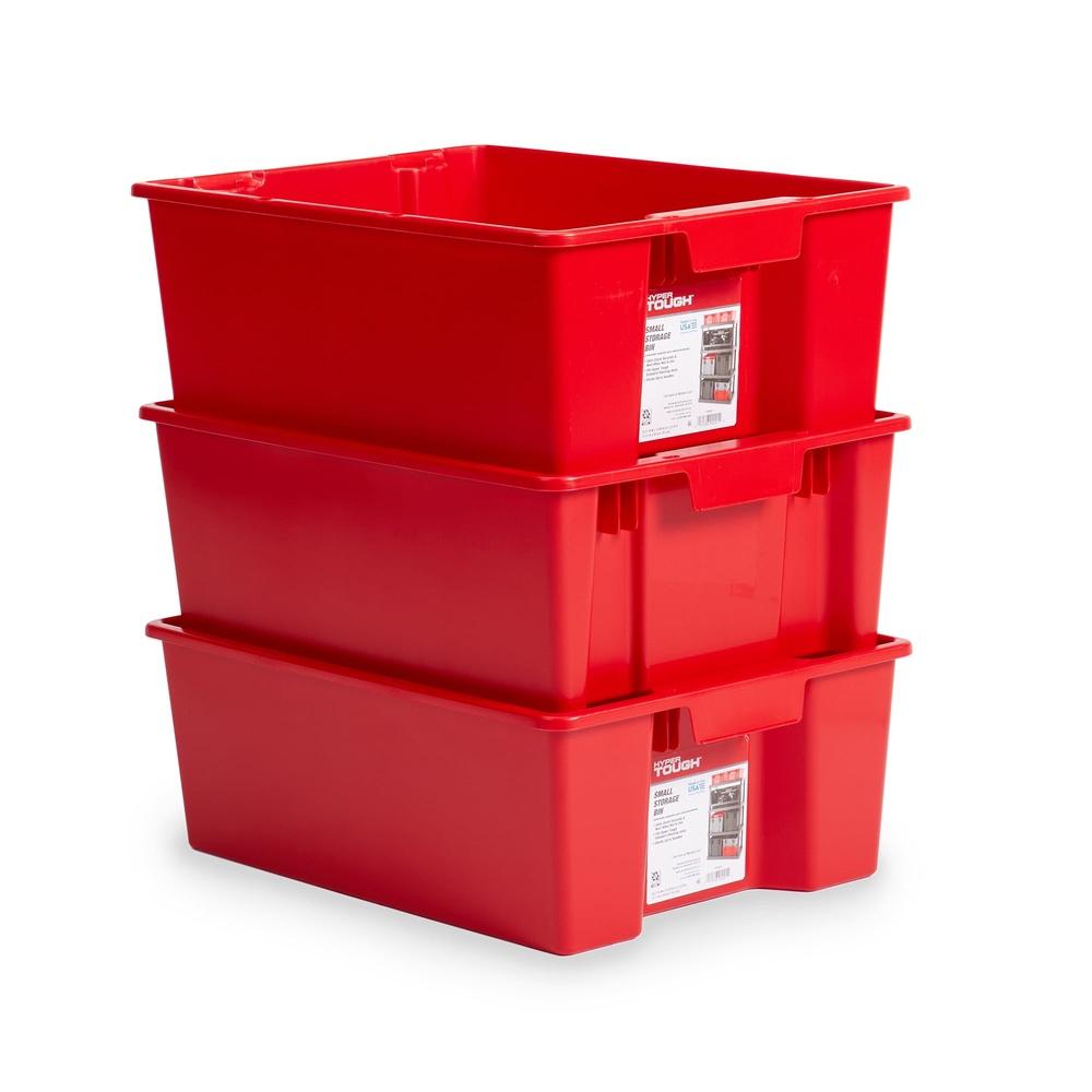 Durable Plastic Stacking Storage Bin 14.7 Gallon Nestable Organizer Garage Home Office Industrial Use Heavy Duty Containers