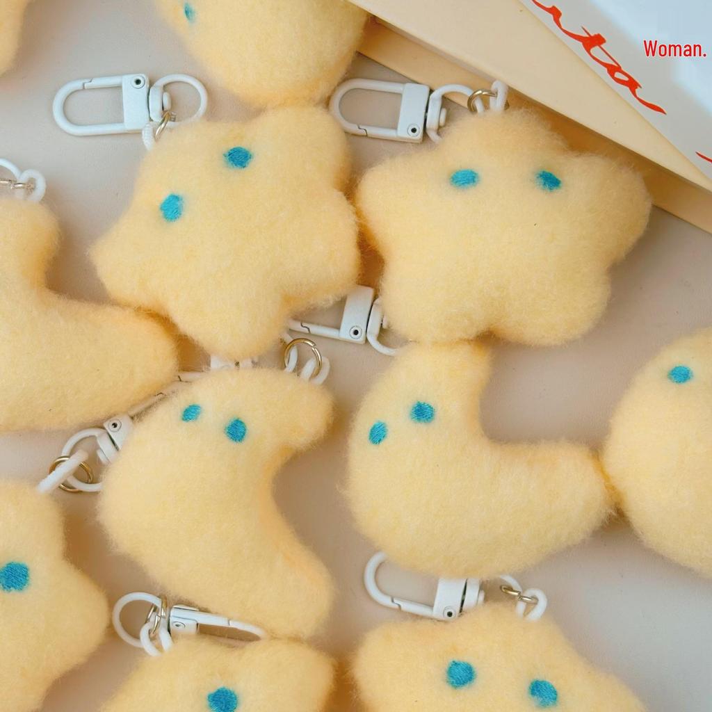 Xiaohongshu Inspired Star and Moon Plush Keychain - Cute and Versatile Bag Charm