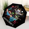 1pc Minecraft Adventure Pixel Art Umbrella with Plastic Handle,Suitable for All Seasons Home Travel Outdoor UmbrellaM1077