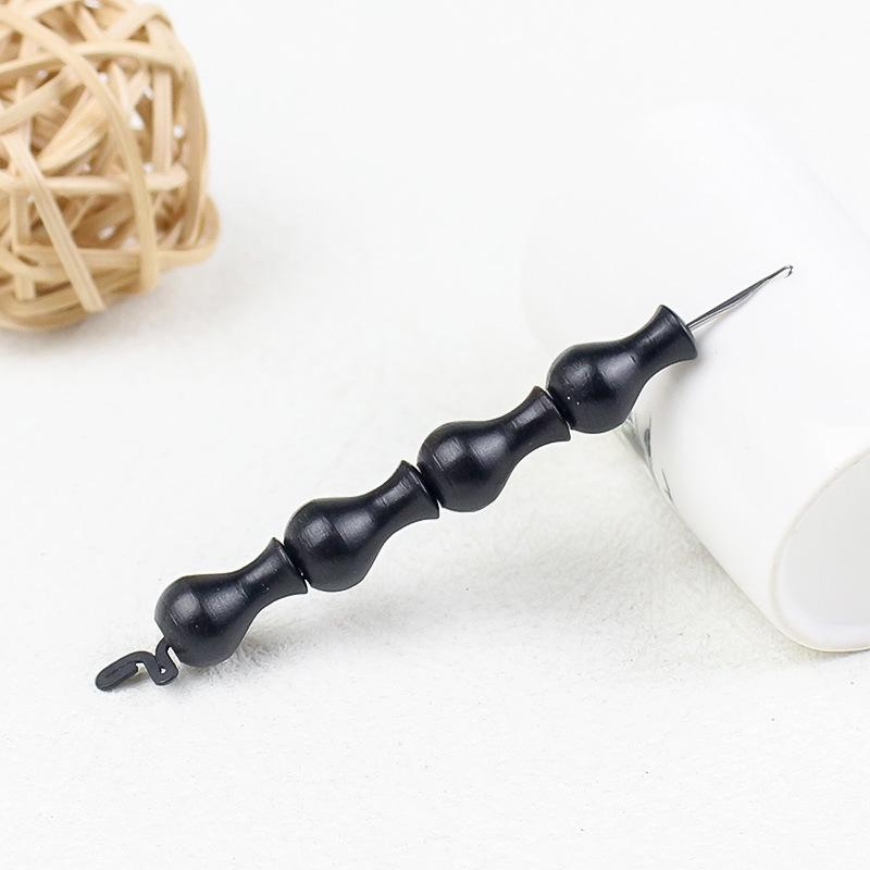 Handmade Ebony Wood Beaded Bracelet with 108 Buddhist Beads - Cute Vase Disciple Design, 9x15MM.