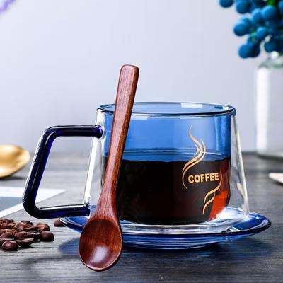 Hoge borosilicaatglas koffiekop hoge waarde warmte-isolatie dubbellaags glas creatief transparant hoge temperatuur waterbeker hittebestendigheid