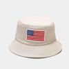 Hot Sale American Flag Labelled Bucket Hat Men and Women Embroidered Sunscreen Basin Hat Sun Hat