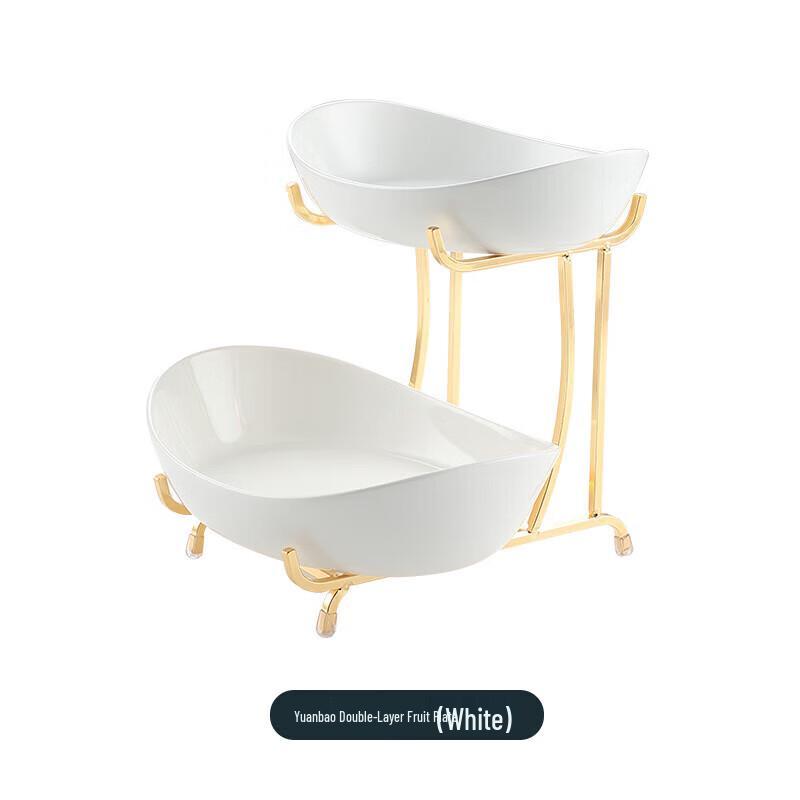 Huihuang Ceramic Double-Layer Fruit & Snack Plate