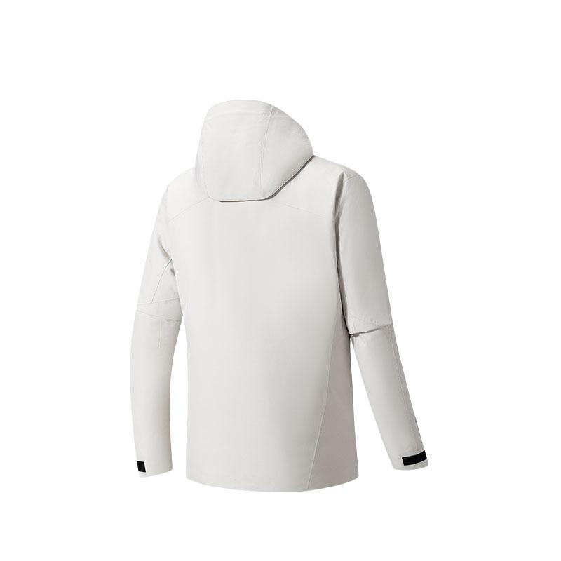 Anta Solid Color Hooded Zipper Casual Versatile Sports Thick Jacket Men Jackets 152540906-3