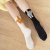 Autumn Cat Dingdingdang Three-Dimensional Egg-shaped Legwarmers Cute Girls' Socks Pure Color Pointed Scarf Mid-Calf Socks