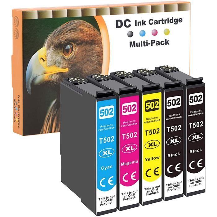 Cartouches d'encre Epson 502XL compatibles pour Workforce WF-2860 WF-2860DWF WF-2865 WF-2865DWF