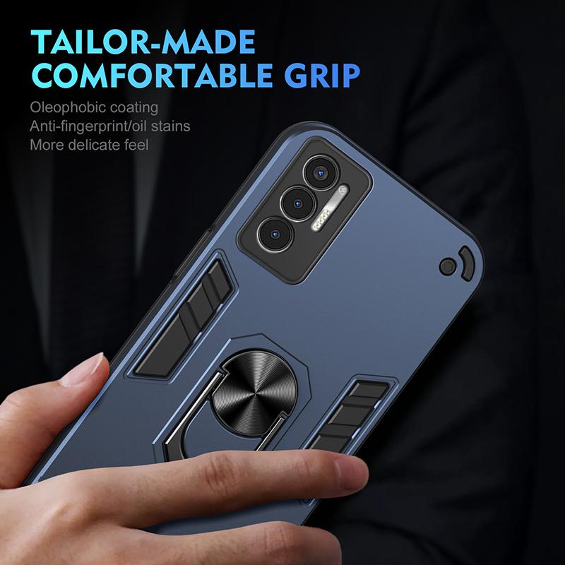 Shockproof Hard Armor Cover Case For Tecno Pova 3 4 5 Pro Pova 6 Pro For Tecno Pova NEO 2 NEO 3 Car Magnetic Ring Holder Cover