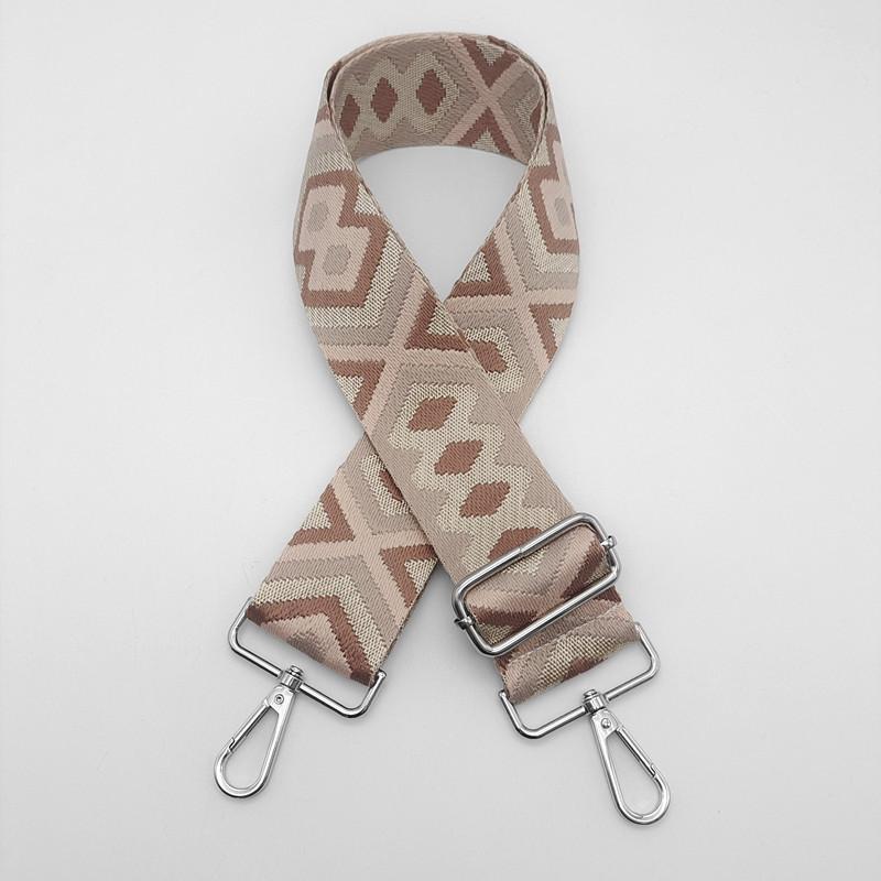 New Rhombus Canvas Widened Bag Strap Telescopic Adjustment Length Bag Strap Accessories Single Shoulder Crossbody Shoulder Strap