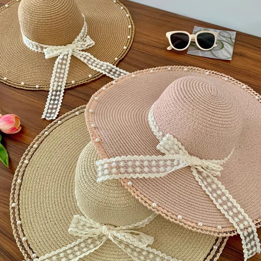 Ladies' Bow Lace Hat Beach Hat Sun Hat