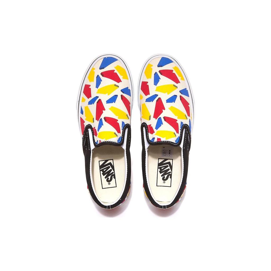 Vans Slip-On Comfortable Casual Low-Top Skate Shoes Unisex Sneakers White Multicolor VN0A4U382O8