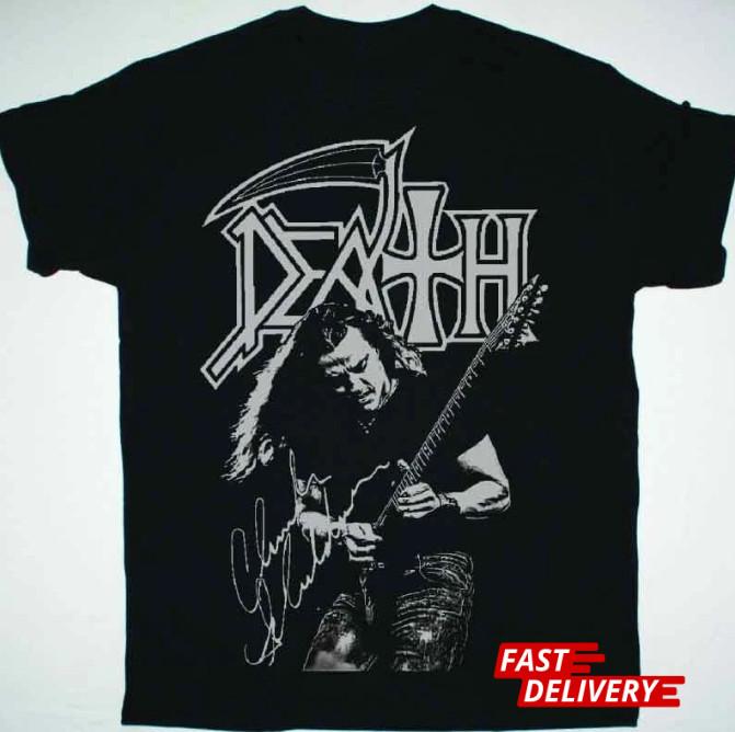 Винтажная черная хлопковая футболка с принтом Chuck Schuldiner Death Band, все размеры, для мужчин_репринт!! Футболка Unisex M