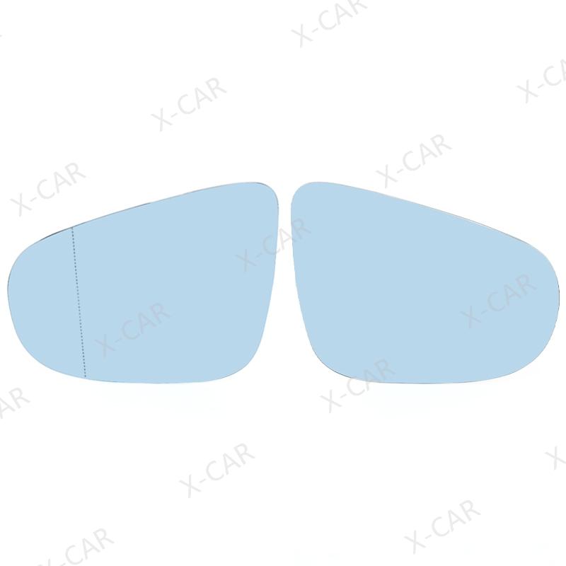 2PCS Blue Anti-glare With Heated Exterior Rearview Side Mirror Lens Glass For VW Golf 6 MK6 2010 2011 2012