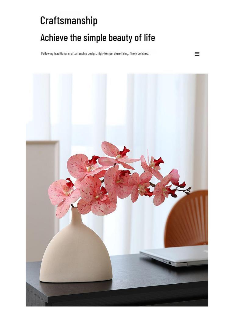 Bionic Phalaenopsis Orchid Artificial Flower Arrangement for Living Room or Coffee Table