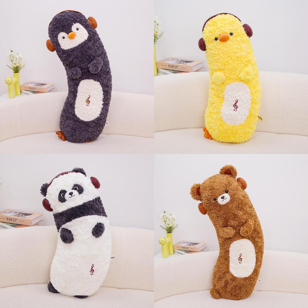 Cute Cartoon Bear Plush Pillow With Polyester Filling For Children Bedside Comfort