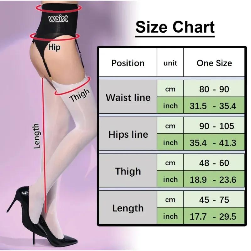 Sexy Women 2 In 1 Shiny Sheer See Through Hollow Out Shaping Pantyhose Crotchless Tights Detachable Garter Stockings Sex Game