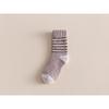 Coral fleece socks strips men's autumn and winter sleep socks medium tube socks fleece thickened warm home floor half fleece