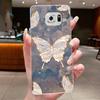 Hülle Für Samsung Galaxy S6 Edge Plus Blume Schmetterling Handyhüllen Für Samsung S5 S6 Edge+ Weiches Silikon Transparente TPU Hüllen