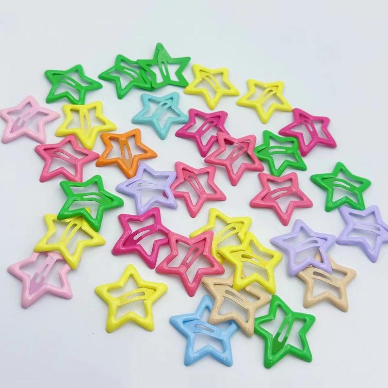 Cute Y2K Star Hairpin: Metal Bangs Clip, Dopamine Headdress