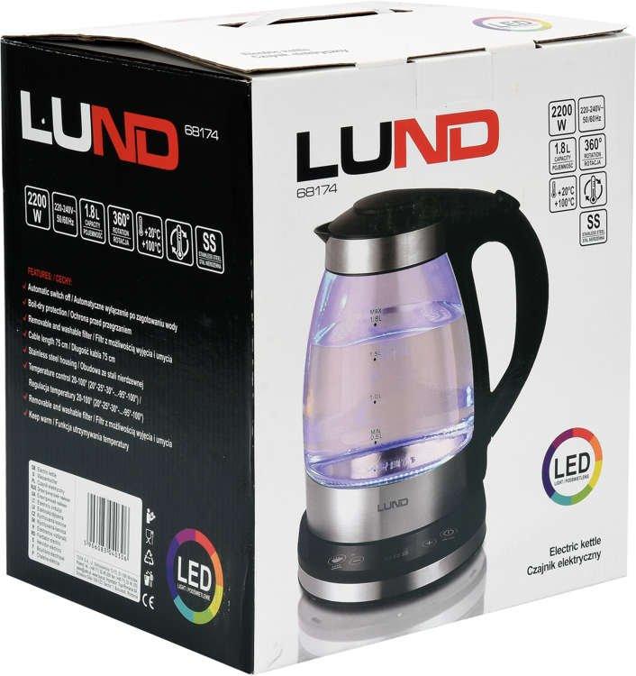 Electric Glass Kettle 1.8L. Temperature Regulation - W-68174