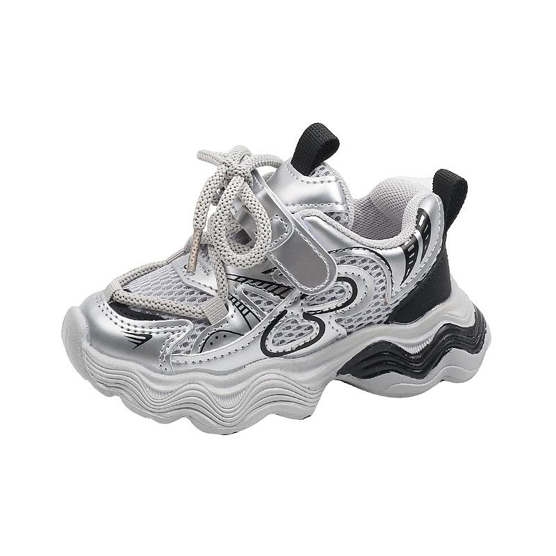 Boys' Toddler Non-Slip Breathable Mesh Athletic Shoes, Age 1-5, Soft Bottom, Spring/Autumn.