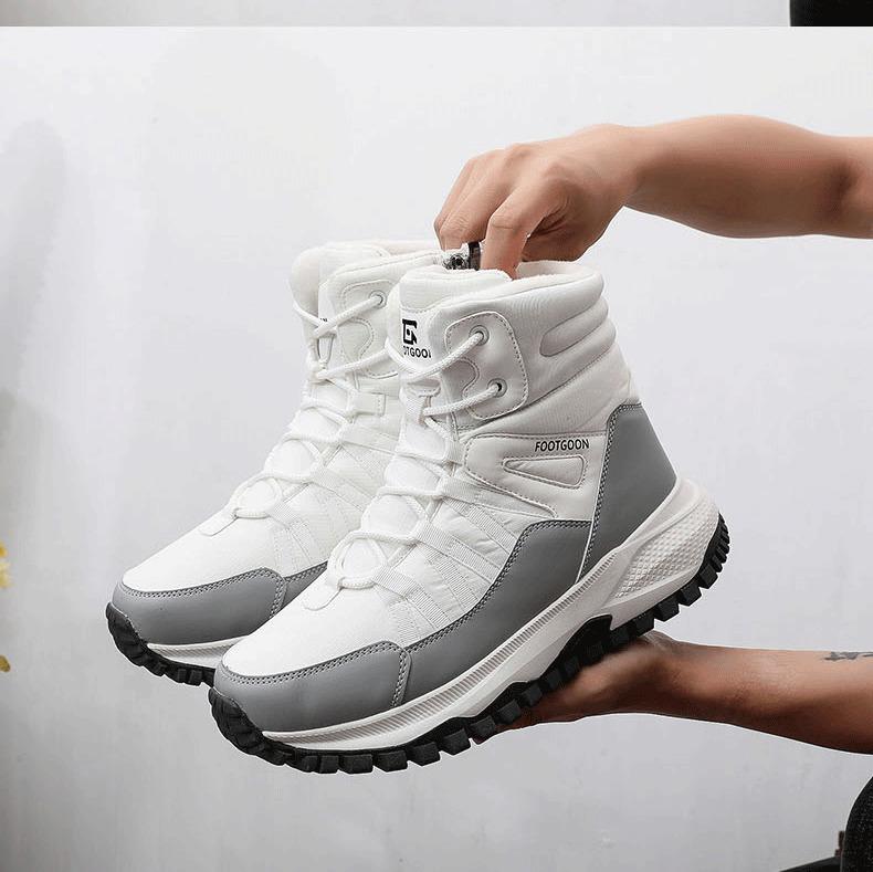 Men'S Winter Boots Warm Snow Boots For Men Women Thick Plush Mid-Calf Boots Non-Slip Waterproof Outdoor Hiking Boots -40℃