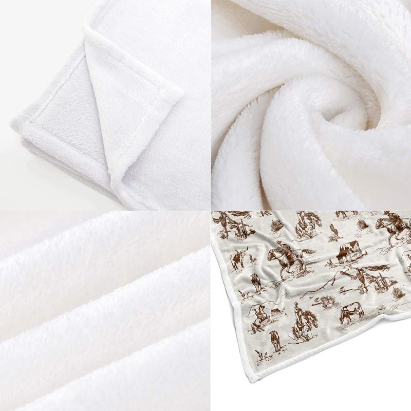 Western Baby Blanket Western Cowboy Nursery Decor Rustic Tapestry Vintage Soft Bedding For Patio Apartment Car Picnic Kitchen