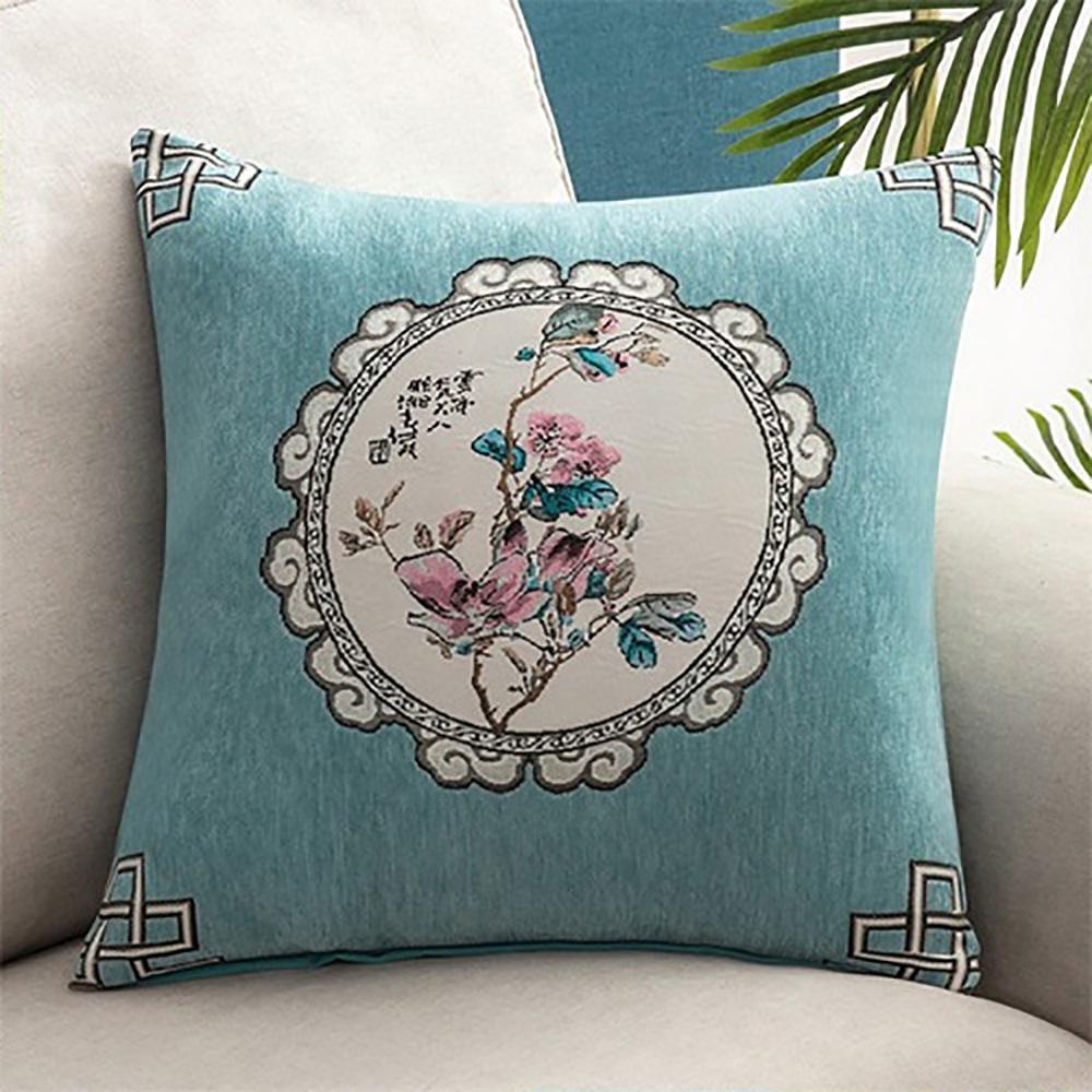 Poszewka na poduszkę we wzory kwiatowe w delikatnych odcieniachOdpowiednia na sofę, do samochodu, do sypialni, dekoracyjna poszewka na poduszkę, poszewka na poduszkę