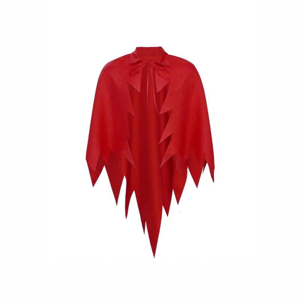 Red Devil Horn Halloween Cosplay Cloak - Unisex Cape In Stock