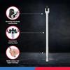 1/2'' Drive Breaker Bar Wrench Socket 10/15/18inch Extension 180-Degree Cr-V Flex Head and Engraved Non-slip Handle Repair Tools