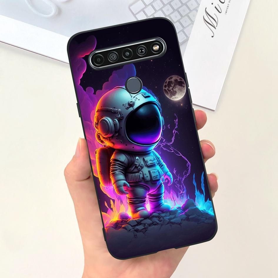 Für LG K51S Hülle LMK510EMW LM-K510 Stoßfeste Abdeckung Niedliche Astronauten Weiche Silikon Handyhüllen Für LG K41S LM-K410 LMK410EMW Coque